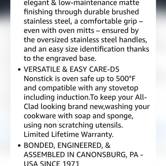 All-Clad D5 Stainless Steel 8" Fry Pan - Picture 10 of 15